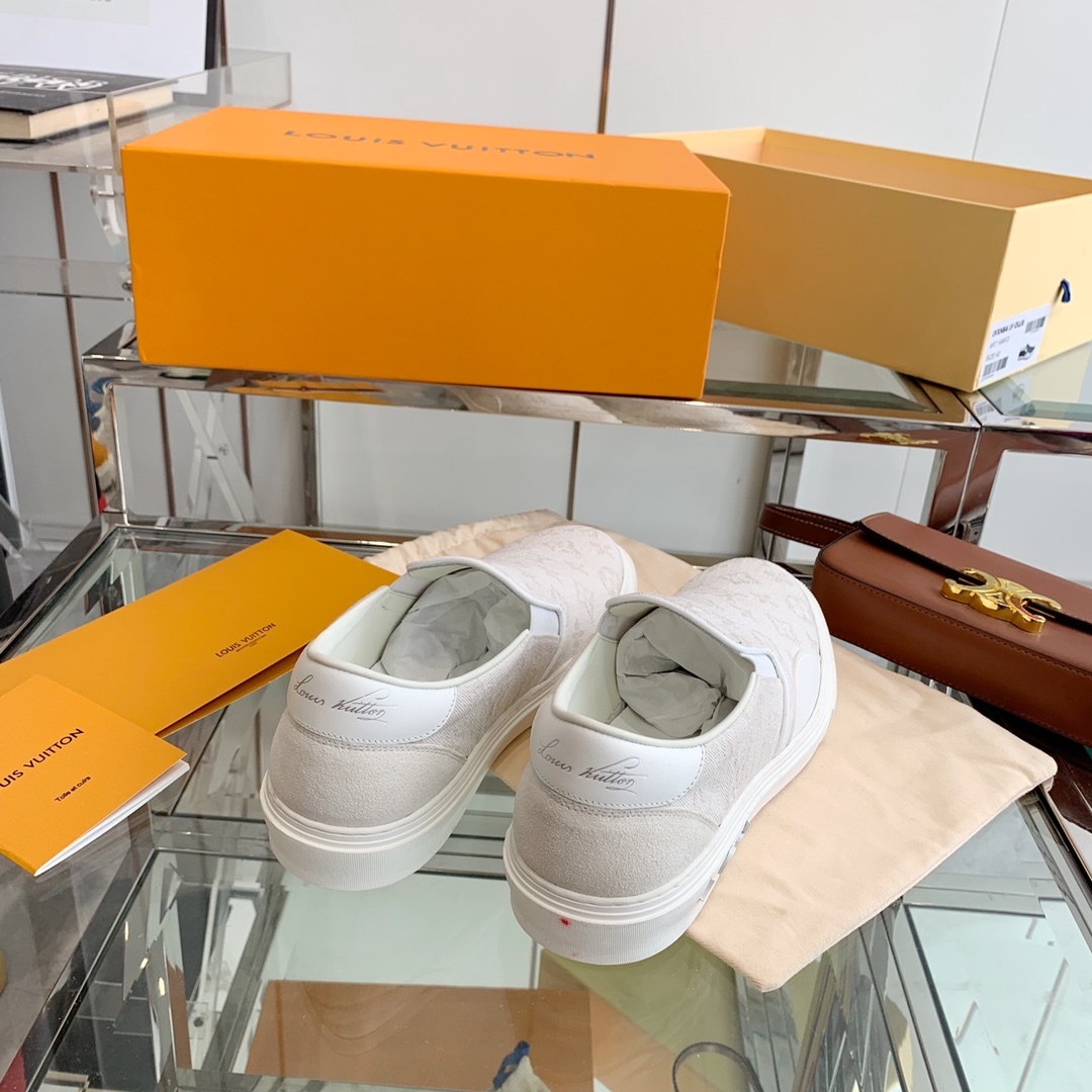 L0vis Vvtt0n Women’s Trocadero Slip On White For Women LV