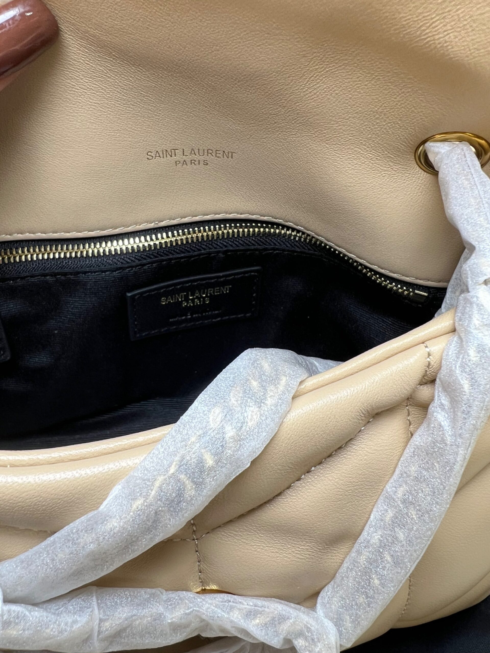 [True-to-ORIGINAL] Sa1nt Lau*nt Toy Puffer Dark Beige For Women 23cm/9cm – 7593371EL072721