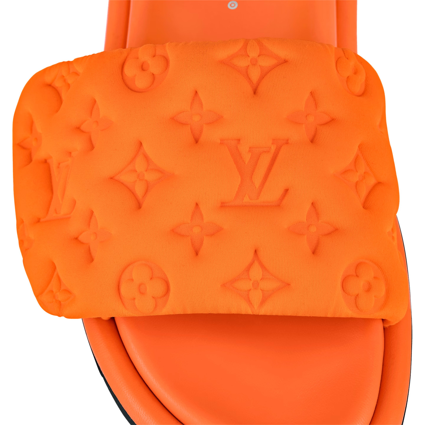 L0vis Vvtt0n Pool Pillow Flat Comfort Mule Orange For Women 1AB1NE