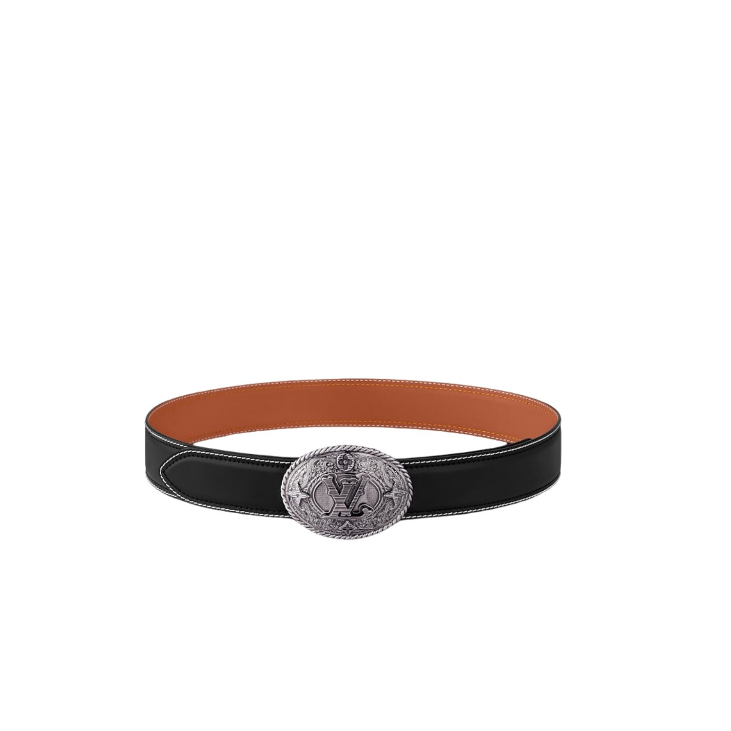 L0vis Vvtt0n LV Shield 35mm Reversible Belt Black For Men