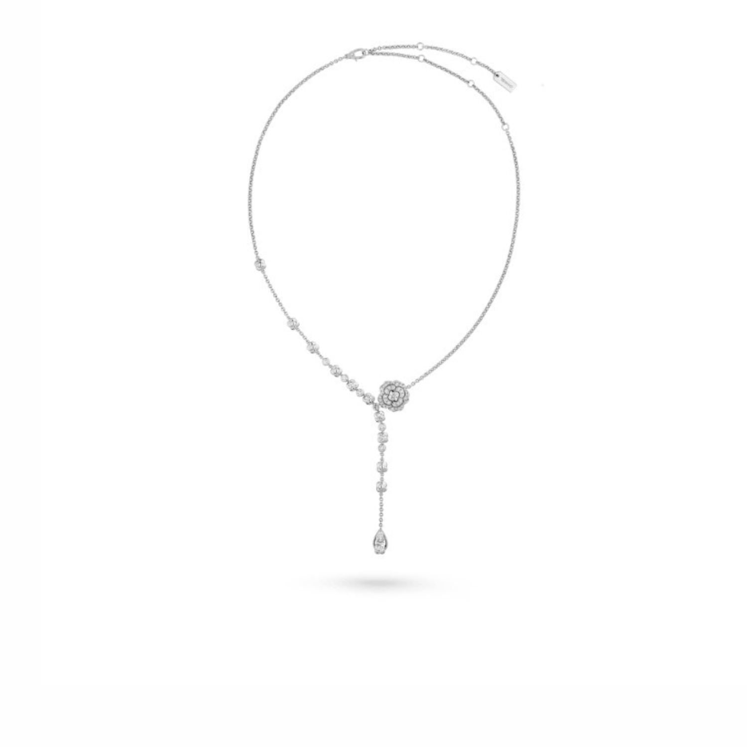 Ch**el Bouton De Camélia Necklace White Gold For Women J12058