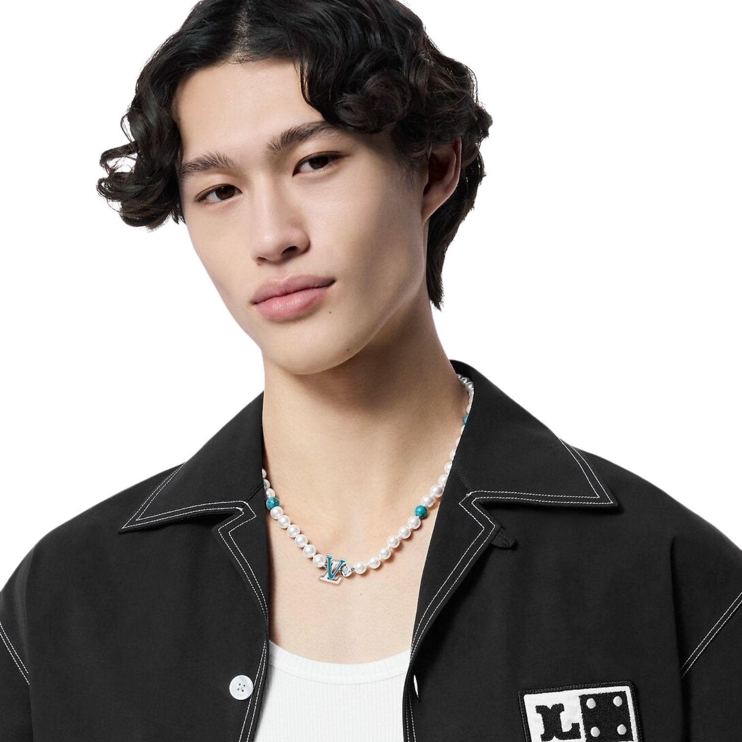 L0vis Vvtt0n Turquoise Rodeo Necklace For Men 58cm/23in M02058