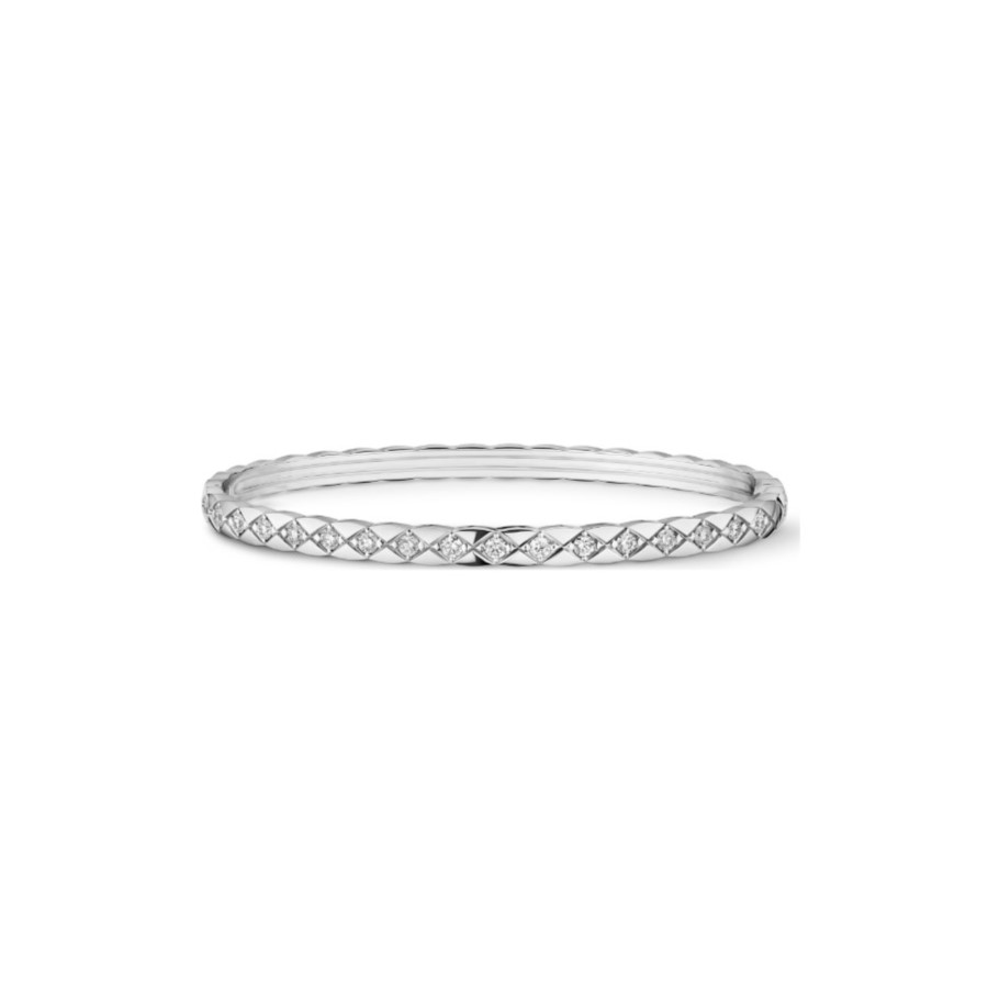 Ch**el Coco Crush Bracelet White Gold For Women J12809