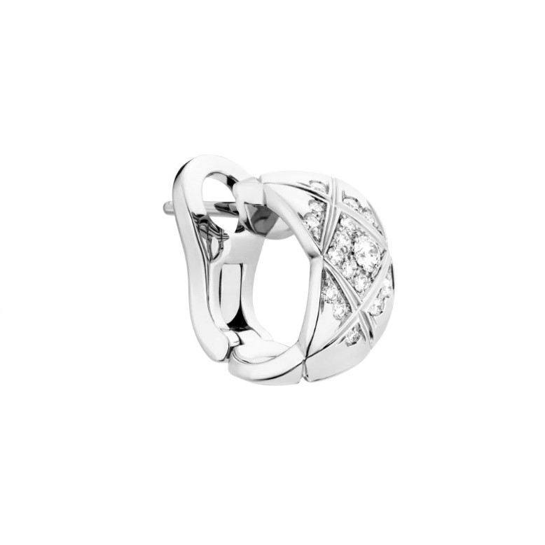 Ch**el Coco Crush Earrings White Gold For Women J12497