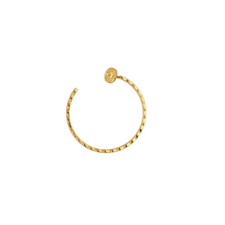 Ch**el Coco Crush Hoop Earrings Yellow Gold For Women J12091