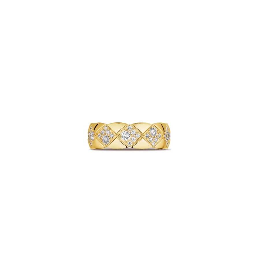 Ch**el Coco Crush Ring Yellow Gold Small Version For Women J12870