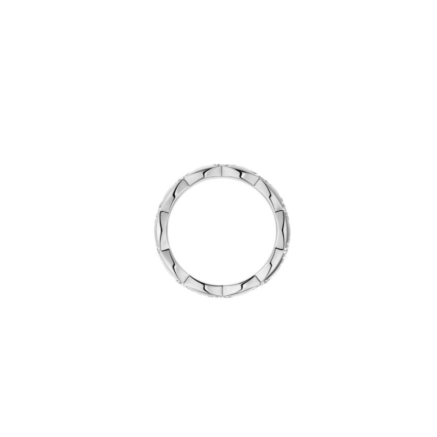 Ch**el Coco Crush Ring White Gold Small Version For Women J12869