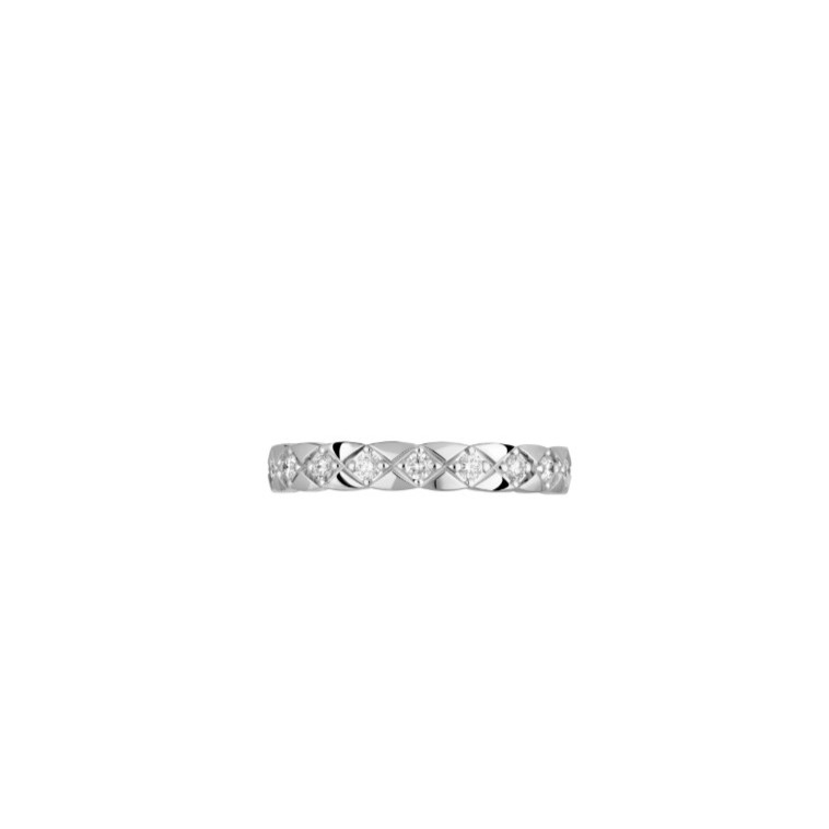 Ch**el Coco Crush Ring White Gold Mini Version For Women J11871