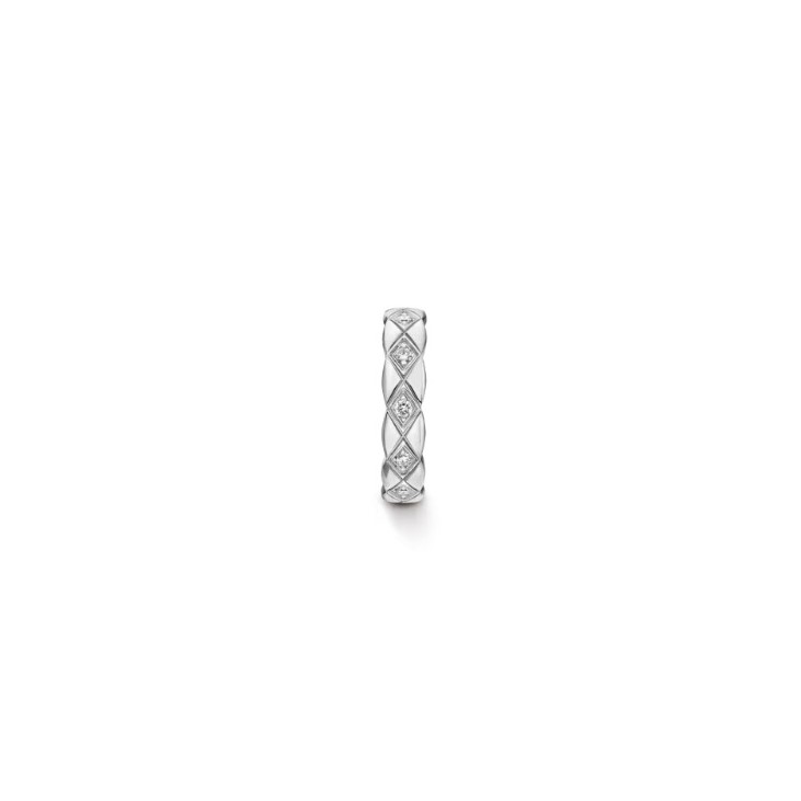 Ch**el Coco Crush Single Earring White Gold For Women J12154