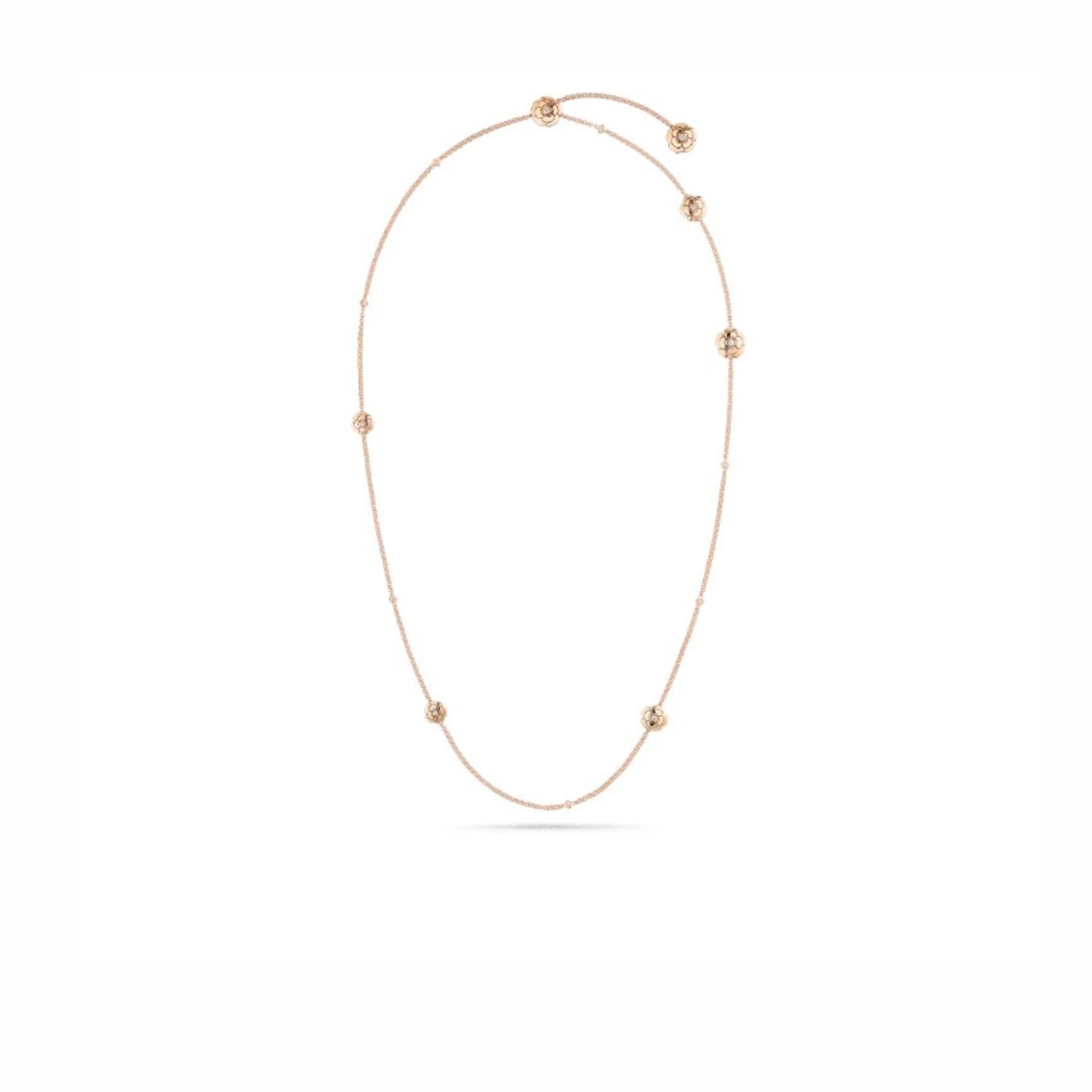 Ch**el Les Infinis De Camélia Necklace Yellow Gold For Women J12329