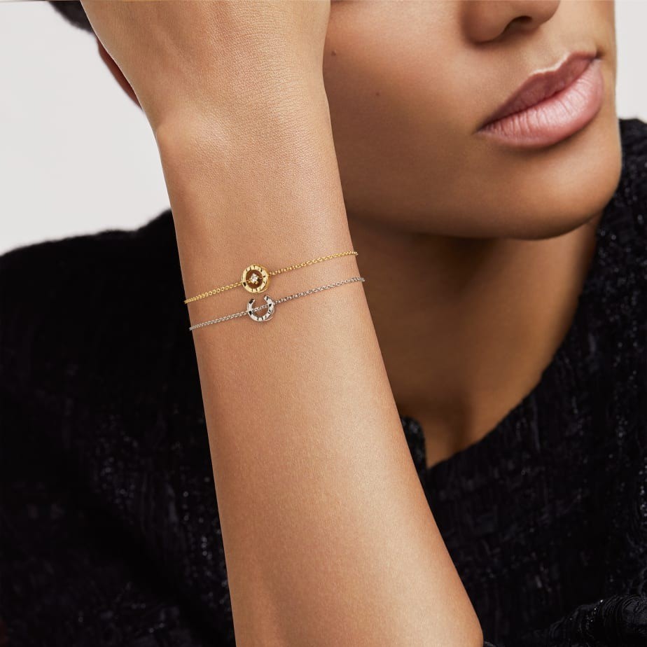 Ch**el Coco Bracelet White Gold For Women J12366