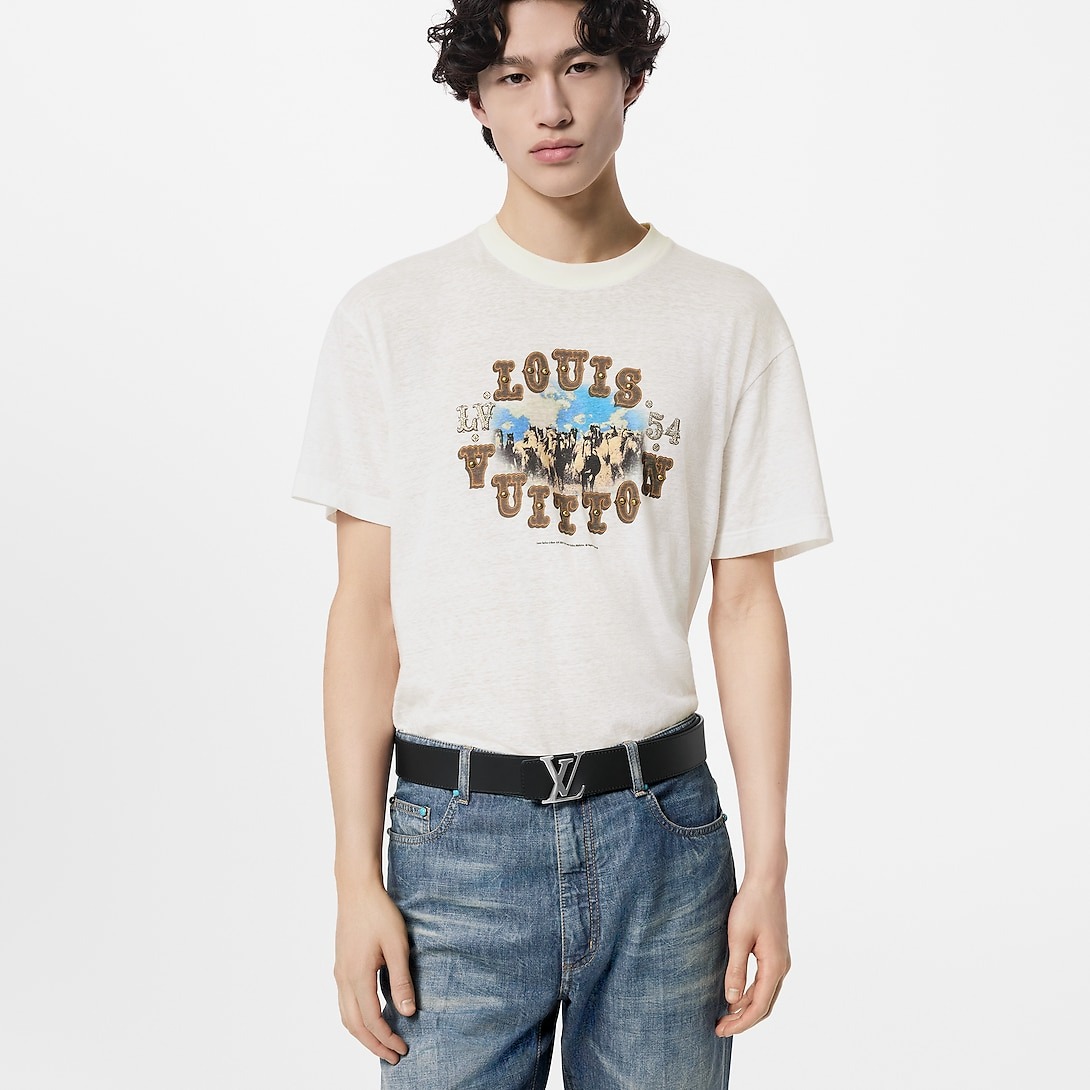 L0vis Vvtt0n LV Initiales 40mm Reversible Belt Black For Men M8741V