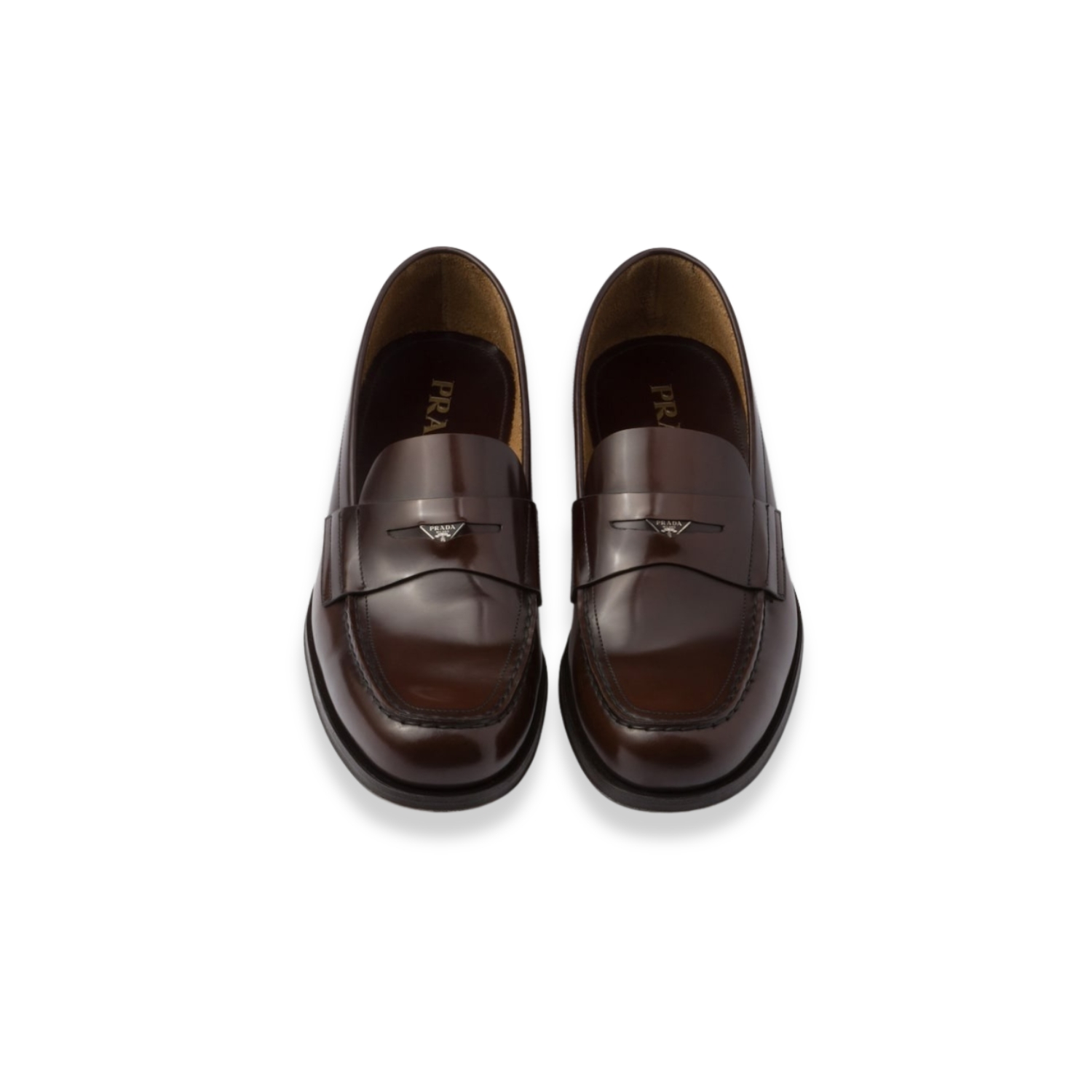 Pra*a Brushed Leather Loafers Sienna For Men 2DB201_055_F0038_F_C000