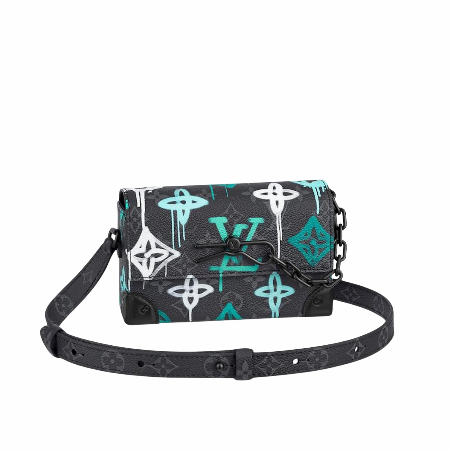 L0vis Vvtt0n Steamer Wearable Wallet Black For Men 18cm/ 7.1 in