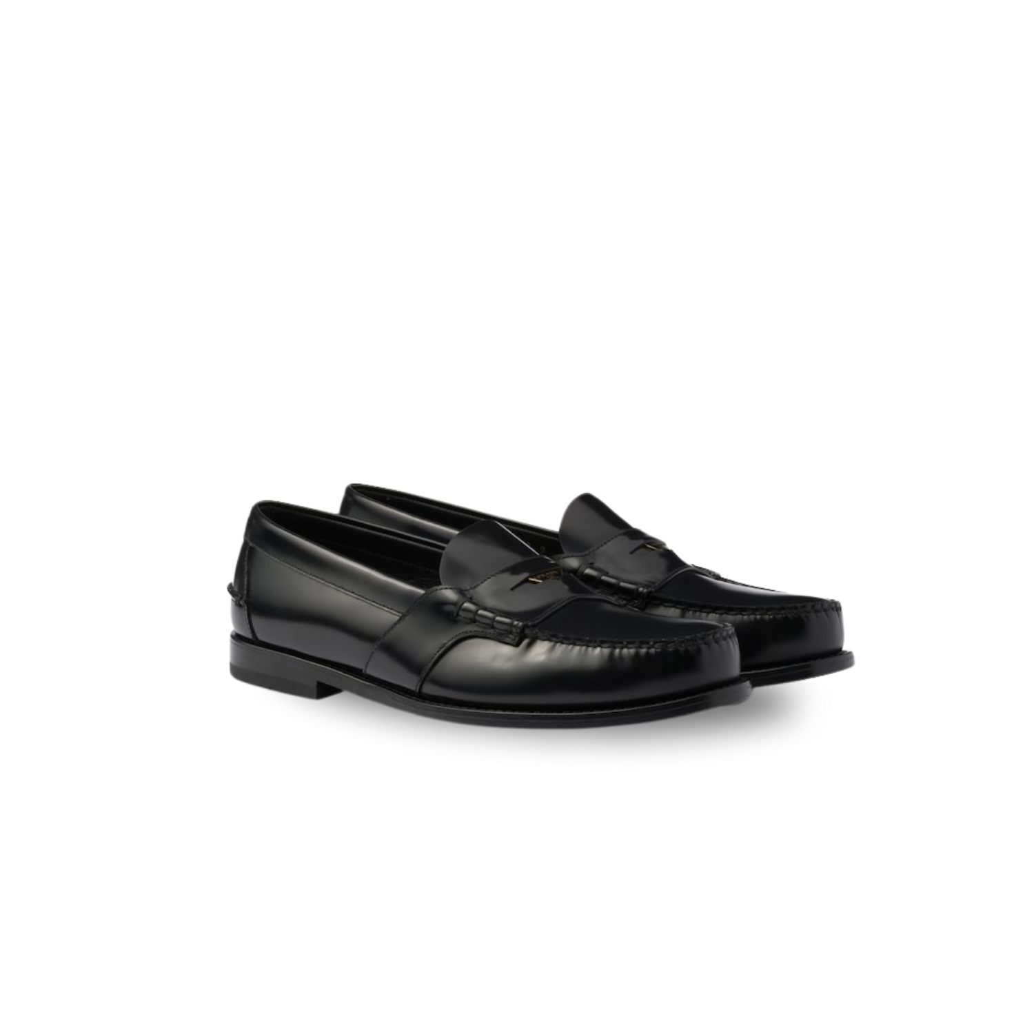 Pra*a Brushed Leather Loafers Black For Men 2DB222_055_F0002_F_X000
