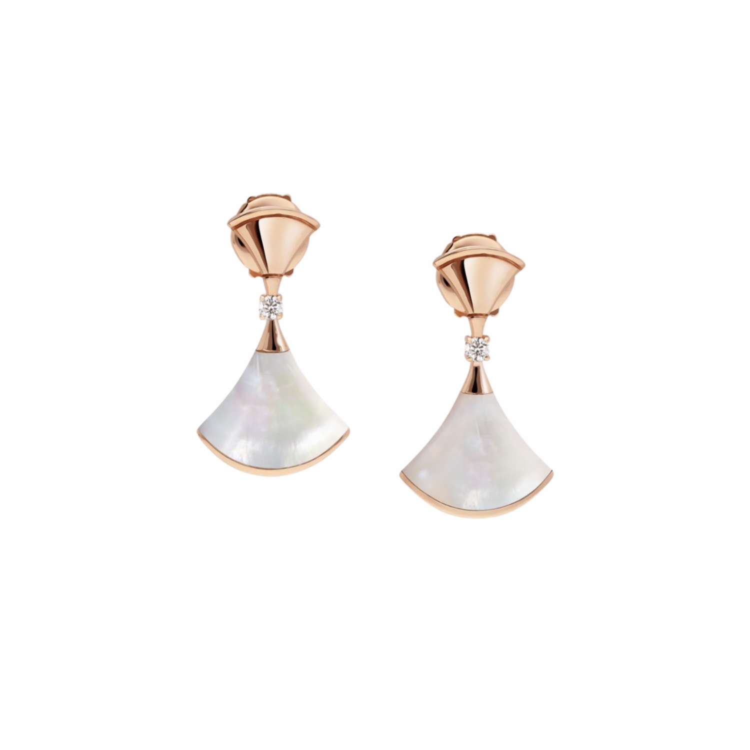 Bv1g*ai Divas’ Dream Earrings Rose Gold For Women 350740