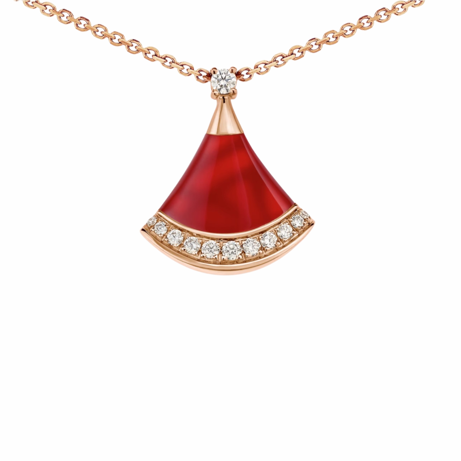 Bv1g*ai Divas’ Dream Necklace Rose Gold For Women 361251