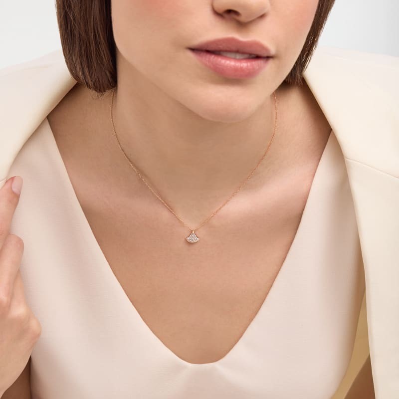 Bv1g*ai Divas’ Dream Necklace Rose Gold For Women 361446