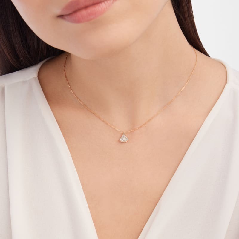 Bv1g*ai Divas’ Dream Necklace Rose Gold For Women 361446