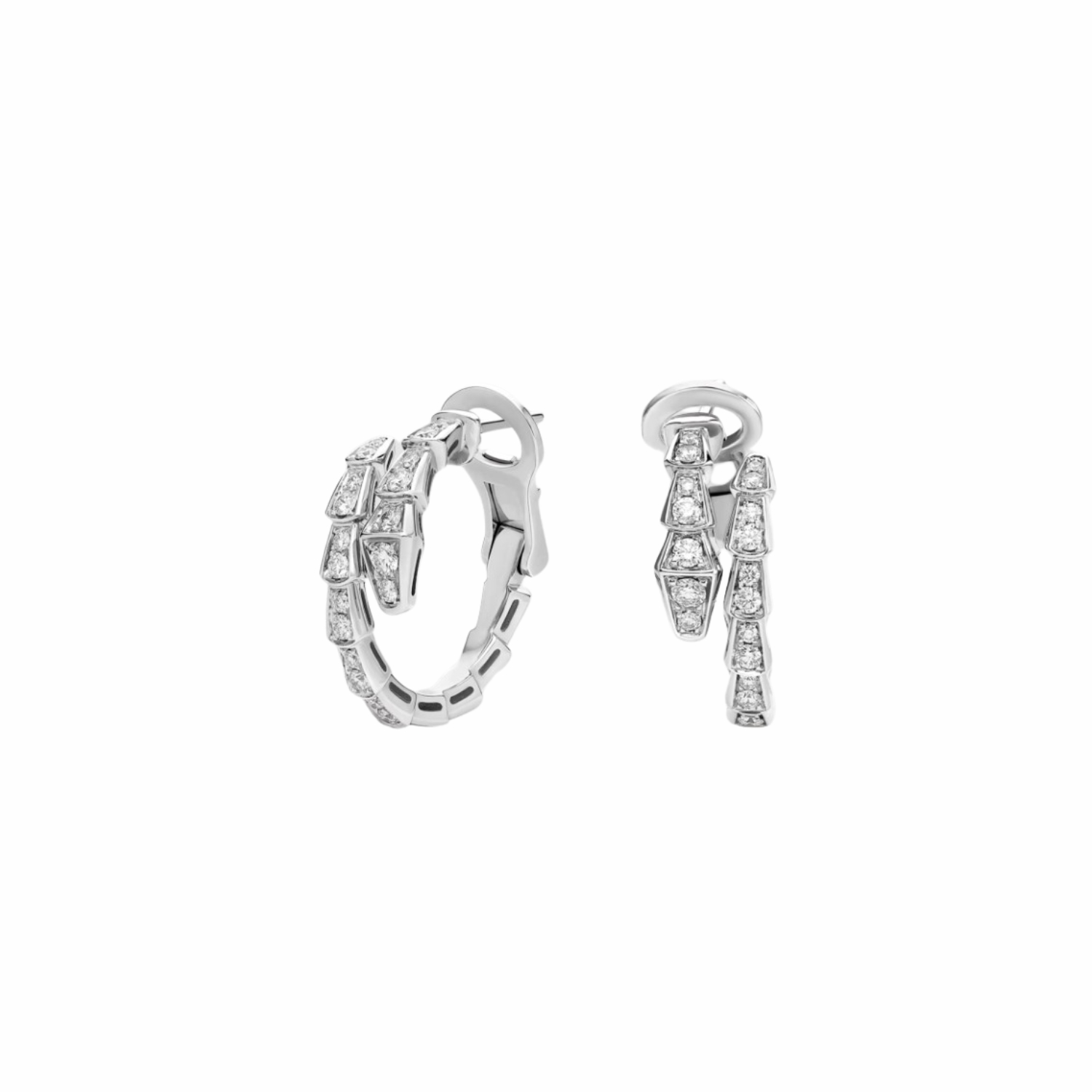Bv1g*ai Serpenti Viper Earrings White Gold For Women 358360