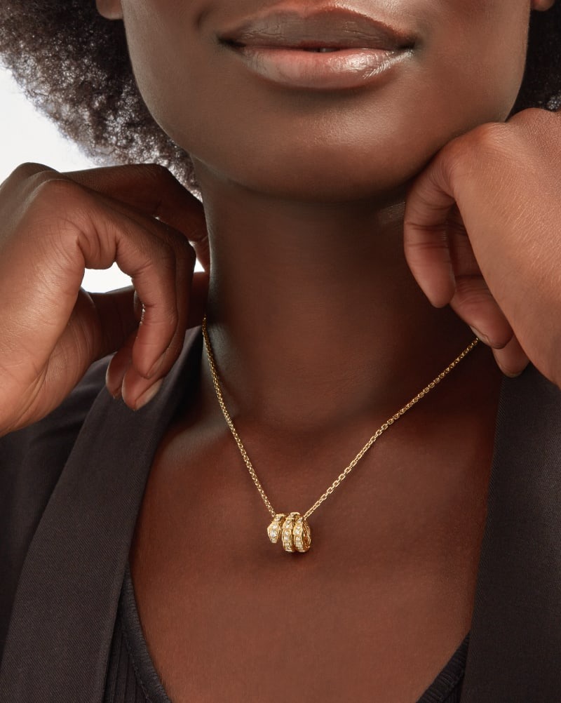 Bv1g*ai Serpenti Viper Necklace Yellow Gold For Women 357936