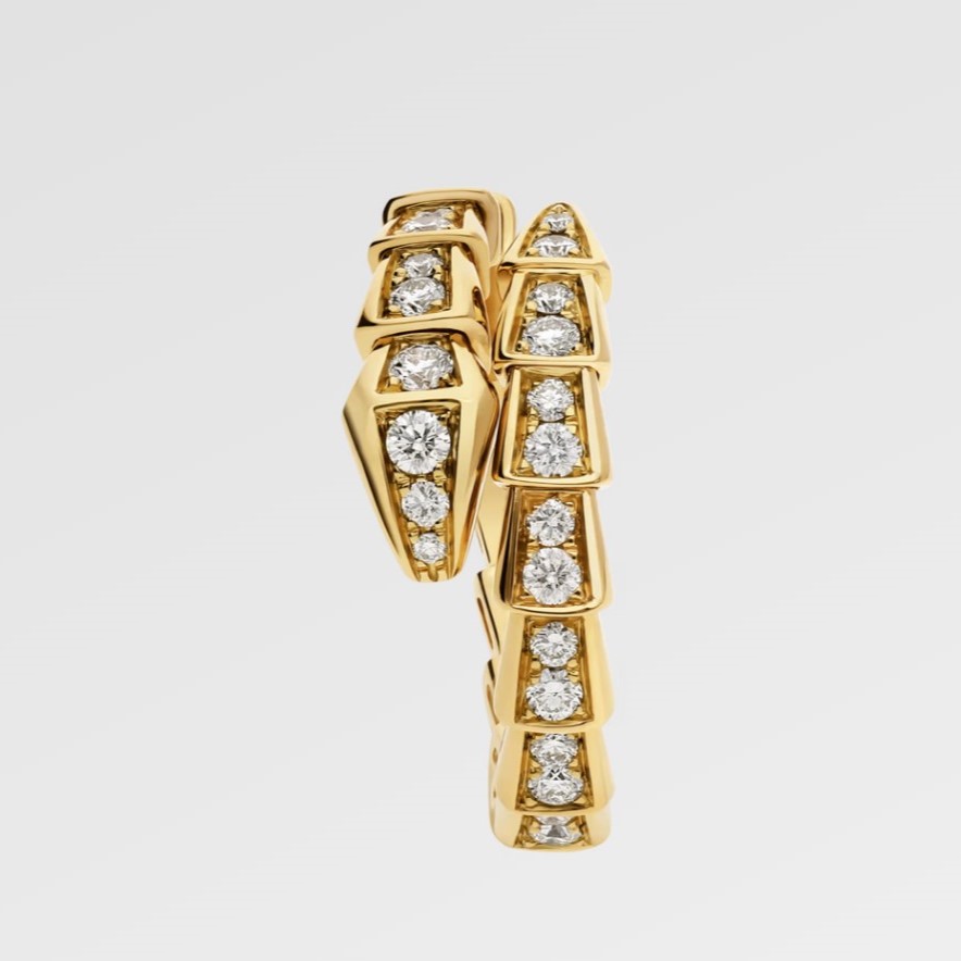 Bv1g*ai Serpenti Viper Ring Yellow Gold For Women 357494
