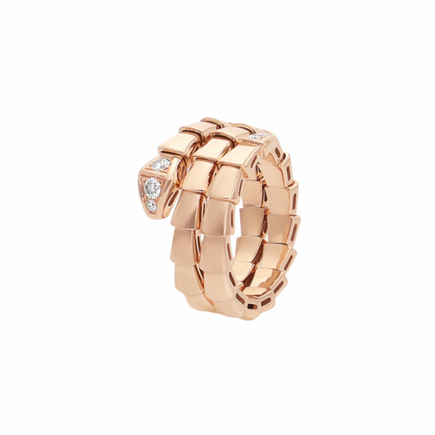Bv1g*ai Serpenti Viper Ring Rose Gold For Women 357867