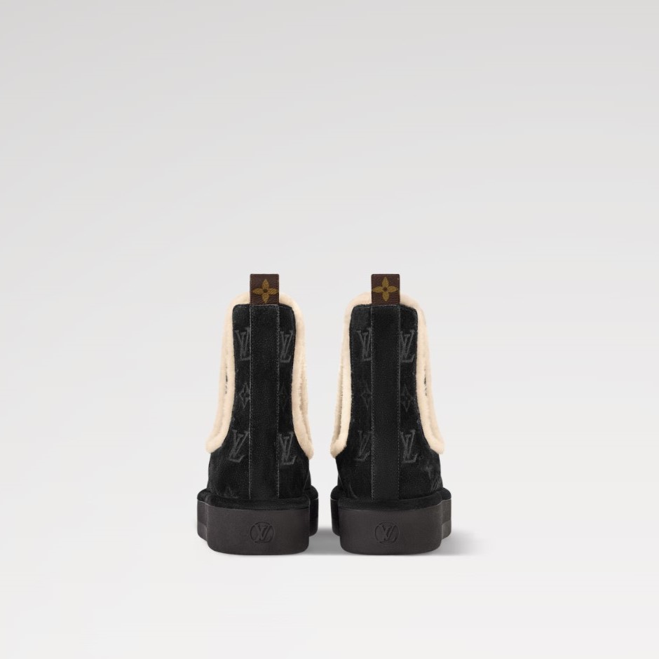 L0vis Vvtt0n Aspen Chelsea Ankle Boots Black For Women 1ADC6X