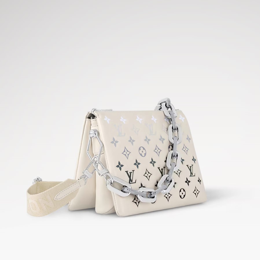 L0vis Vvtt0n Coussin PM Handbag Cream/Gray For Women 10.2in/26cm M11986