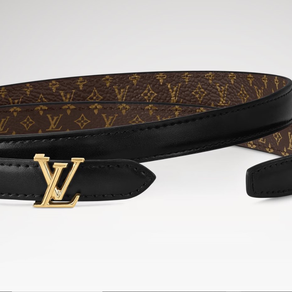 L0vis Vvtt0n LV Mini 15mm Reversible Belt Black For Women M8869W