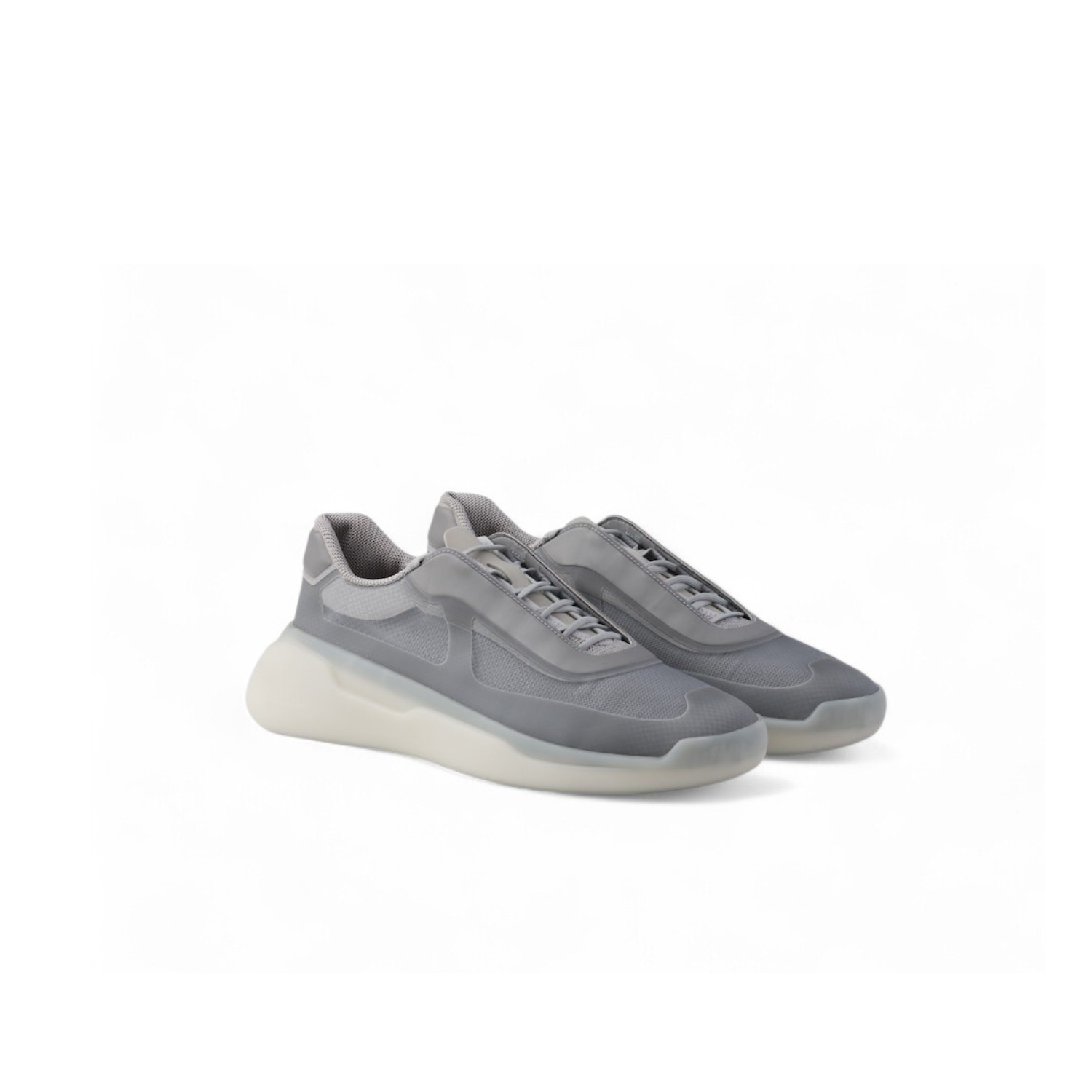 Pra*a America’s Cup Re-Nylon And Bike Fabric Sneakers Grey For Men 4E3608_78M_F0031_F_G000