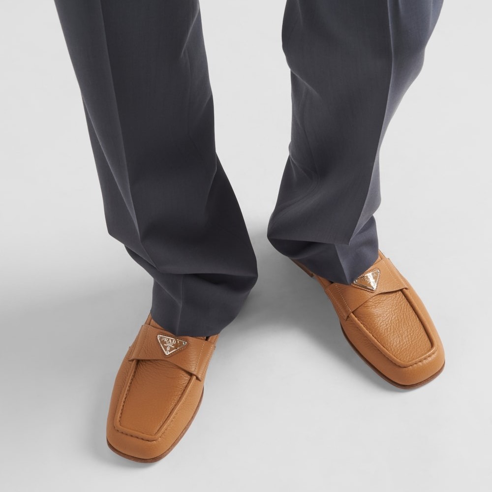 Pra*a Leather Loafers Natural For Men 2DB213_013_F0018_F_C000