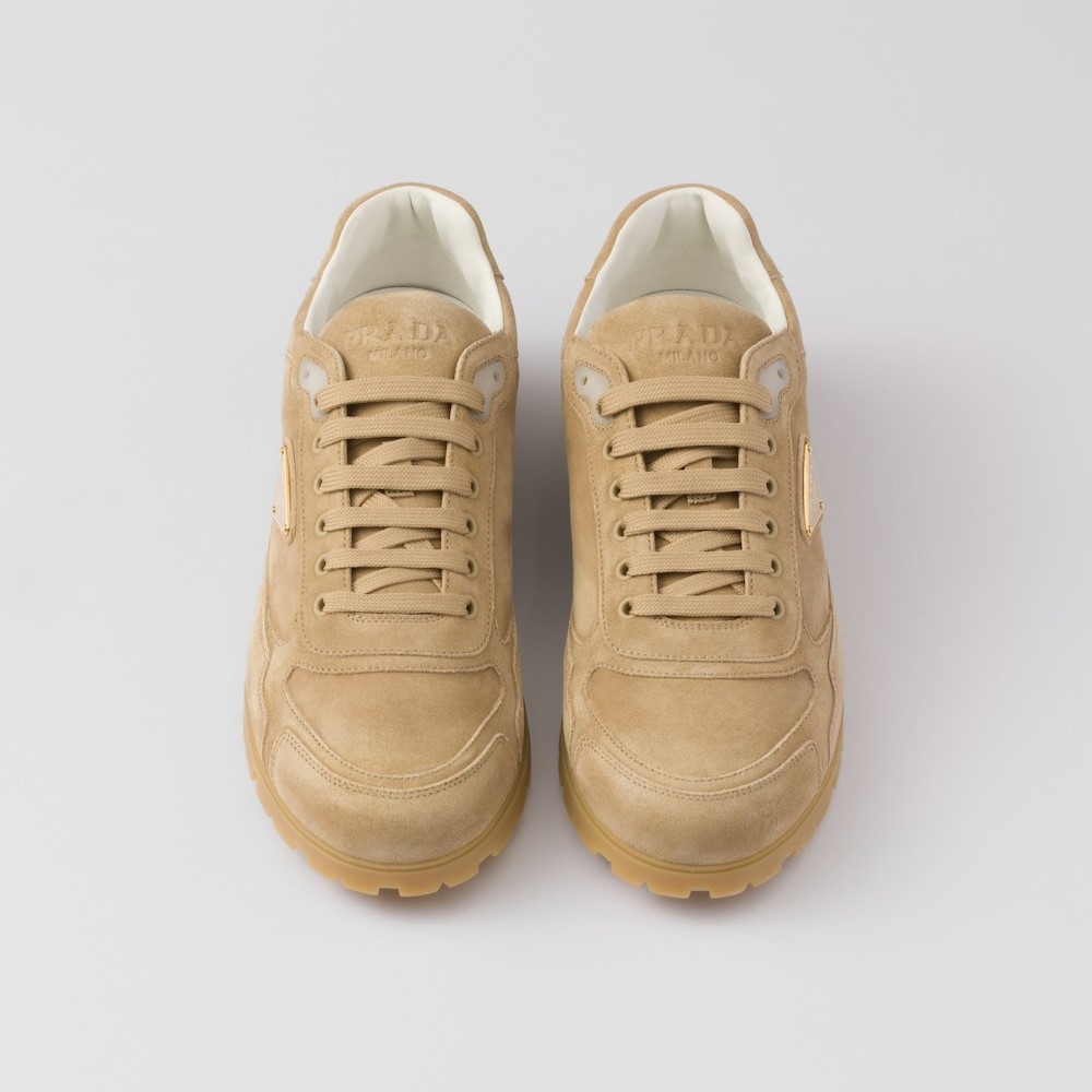 Pra*a Trail Faded Suede Sneakers Ecru For Men 2EG459_Z5O_F0379_F_G000