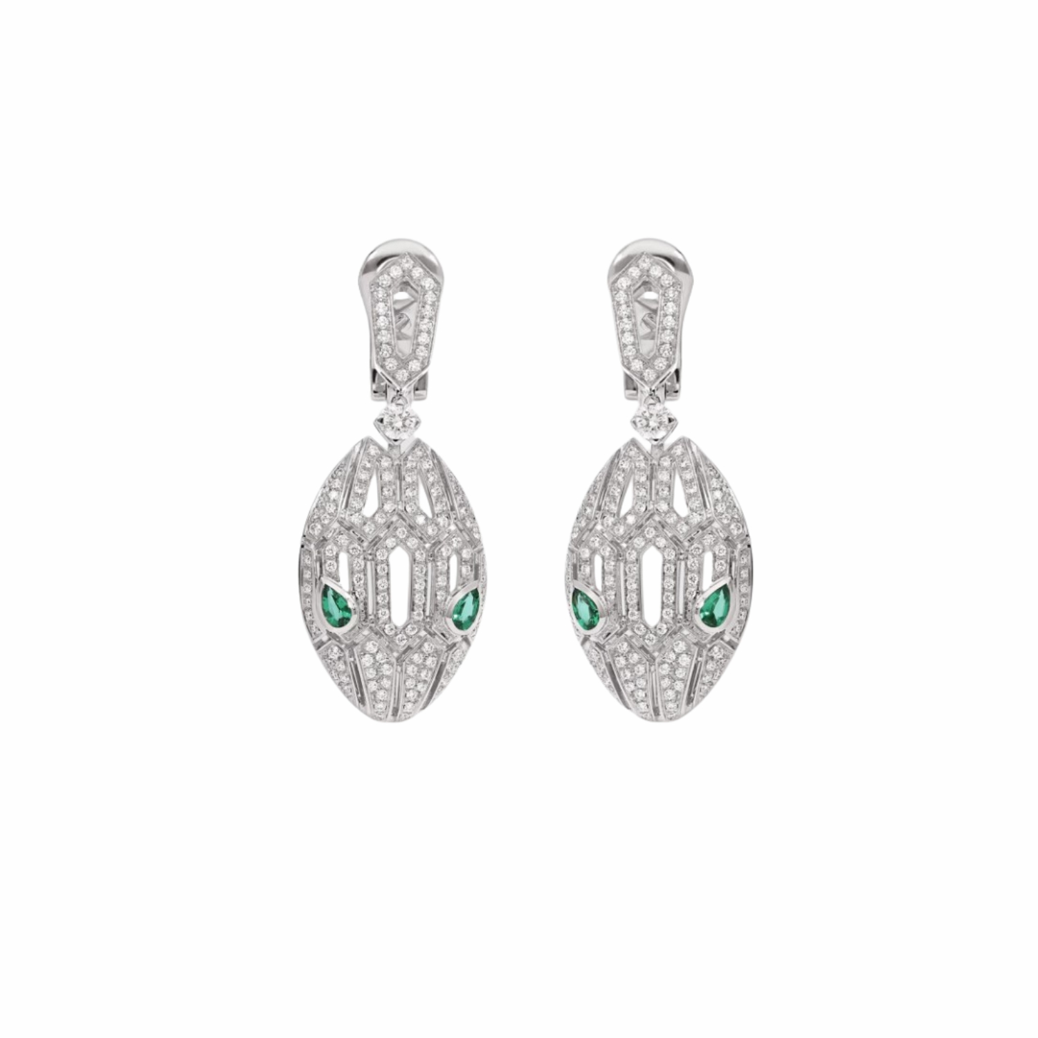 Bv1g*ai Serpenti Seduttori Earrings White Gold For Women 352756