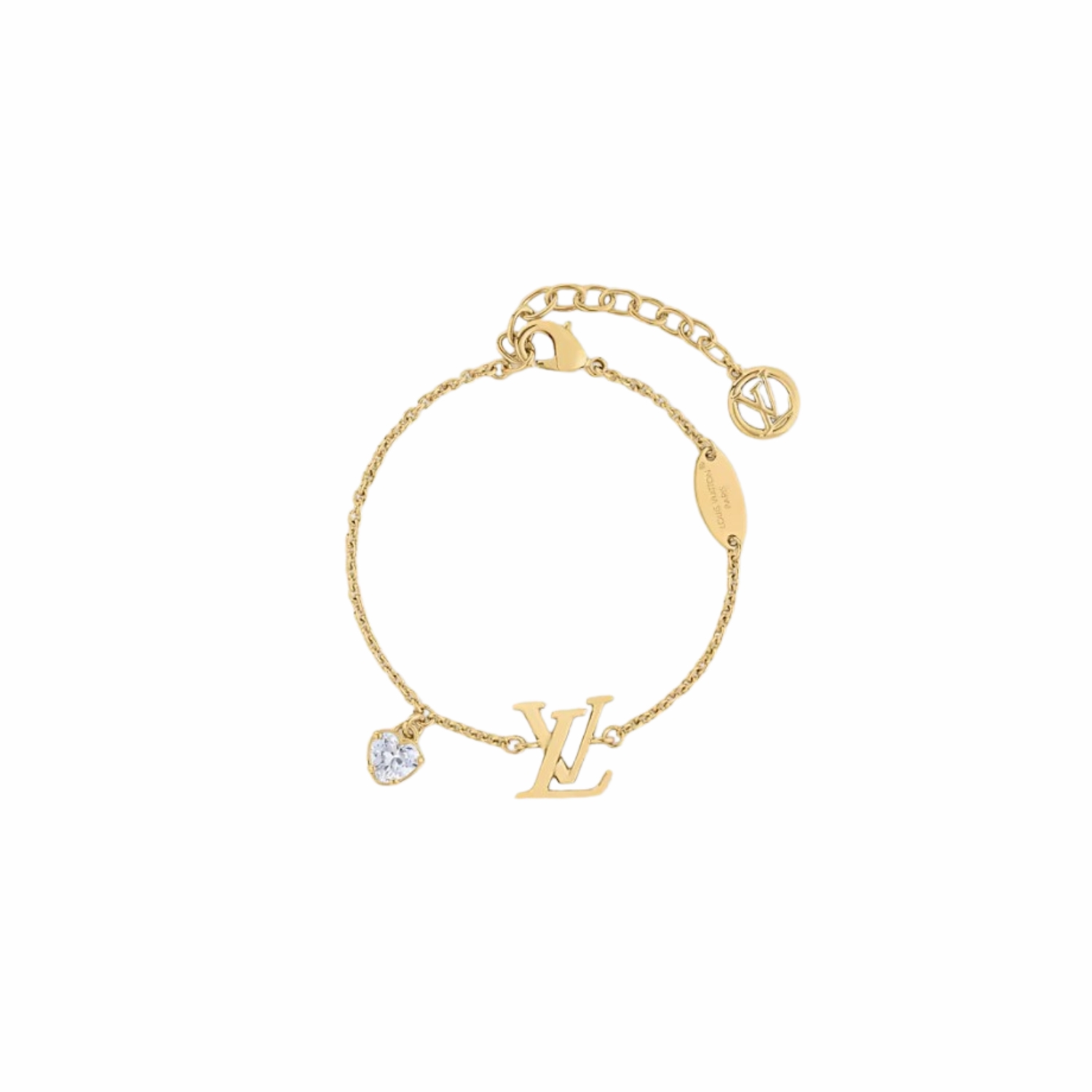 L0vis Vvtt0n LV Iconic Heart Bracelet Gold-Toned For Women M1342A
