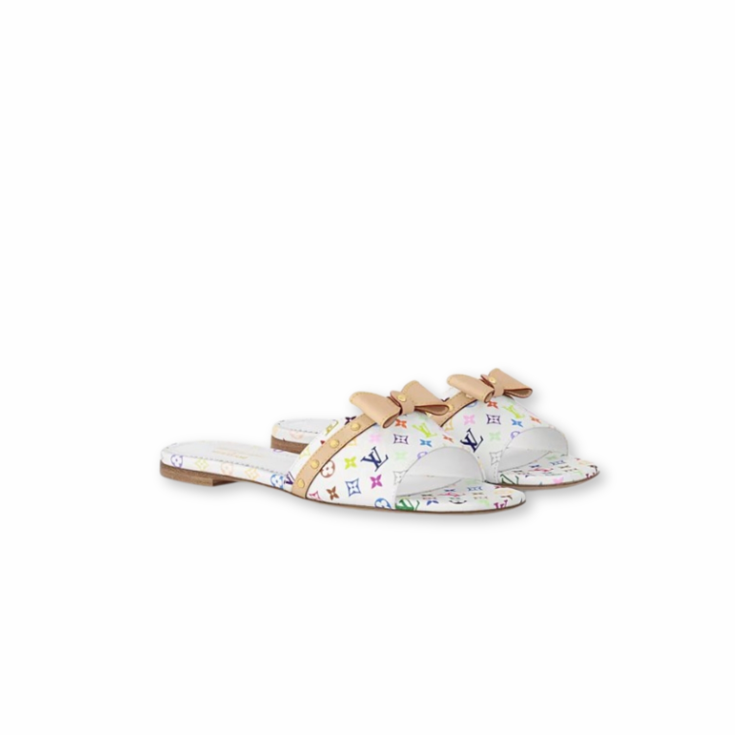 L0vis Vvtt0n LV x TM 6AM Flat Mule White For Women 1AGZUV
