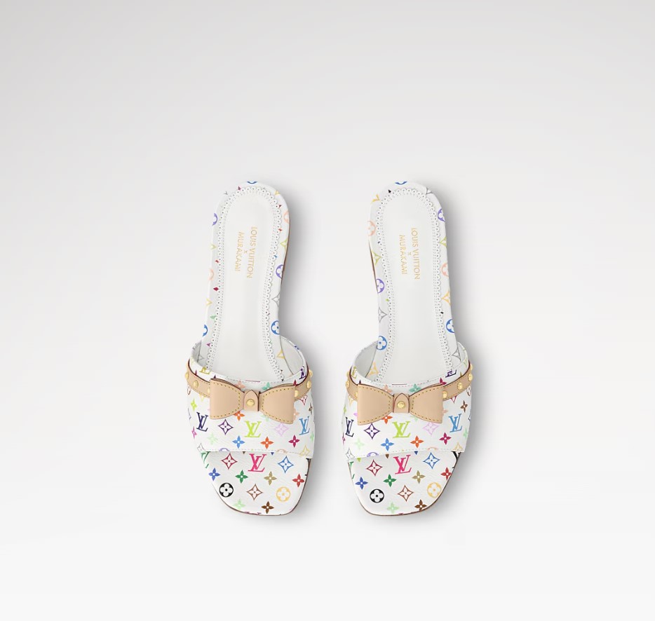 L0vis Vvtt0n LV x TM 6AM Flat Mule White For Women 1AGZUV