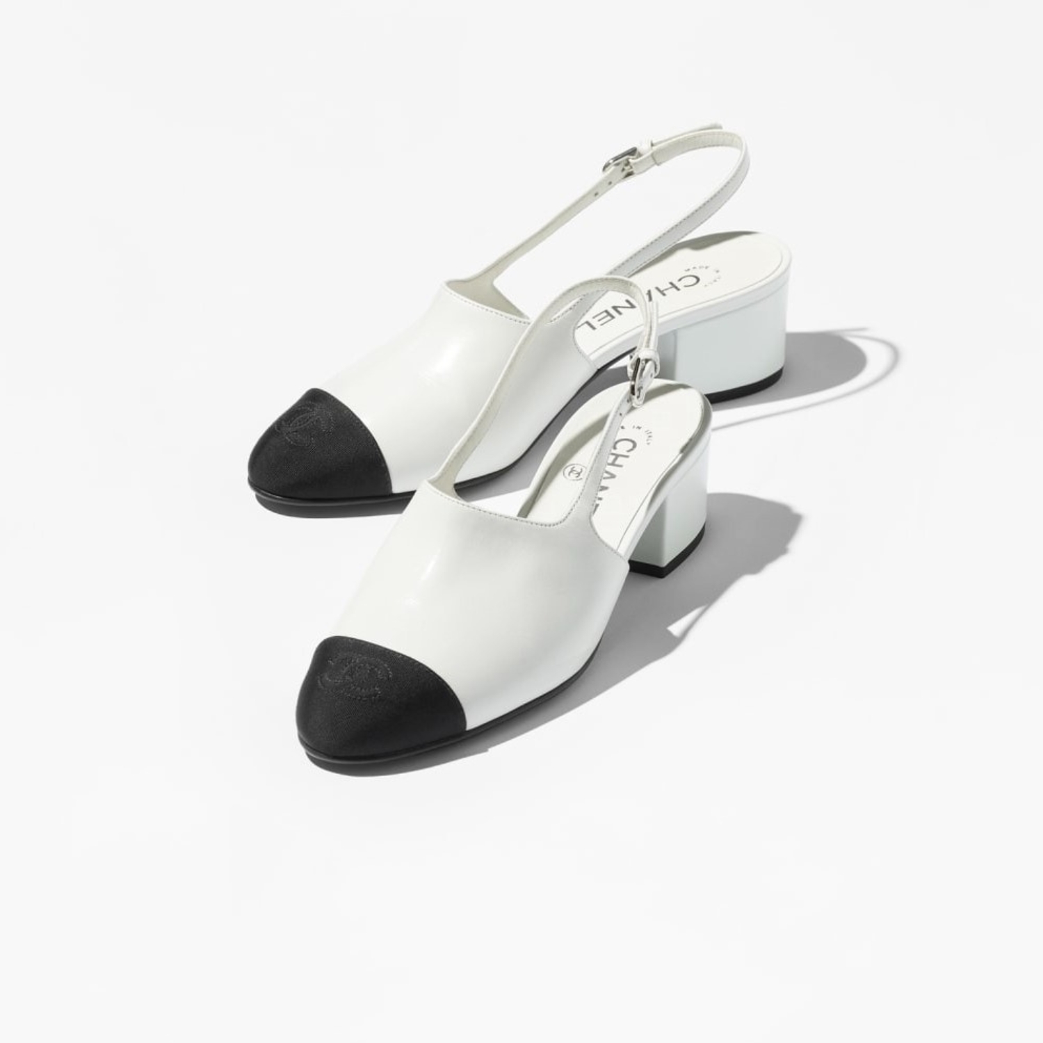 Ch**el Slingbacks White/Black For Women G46279-B19546-NAEET