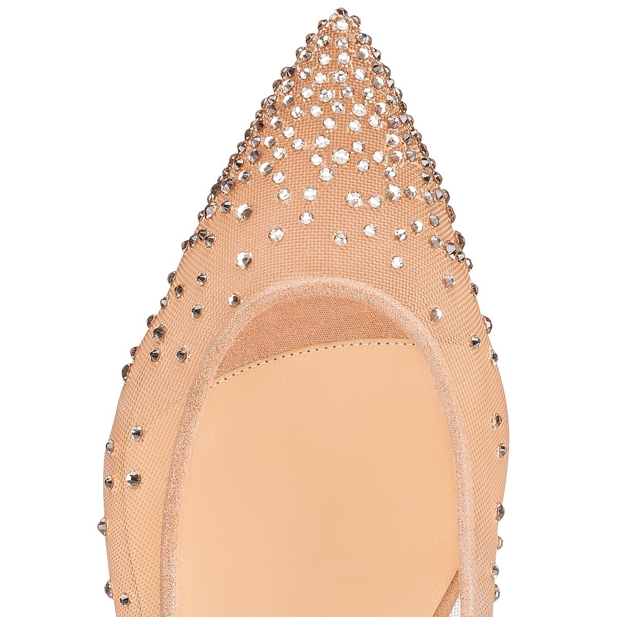 Chr1st1an Louboutin Follies Strass Ballerinas Beige For Women 3180710F065