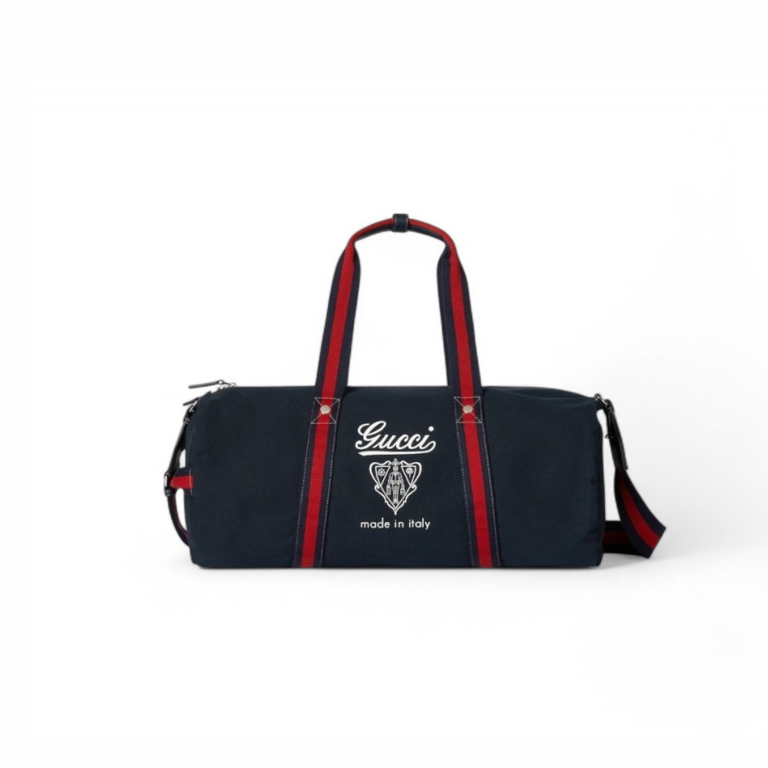 Gvc*1 Large Printed Canvas Duffle Bag Dark Blue 21.3in/54cm ‎‎816866 FAD78 4044