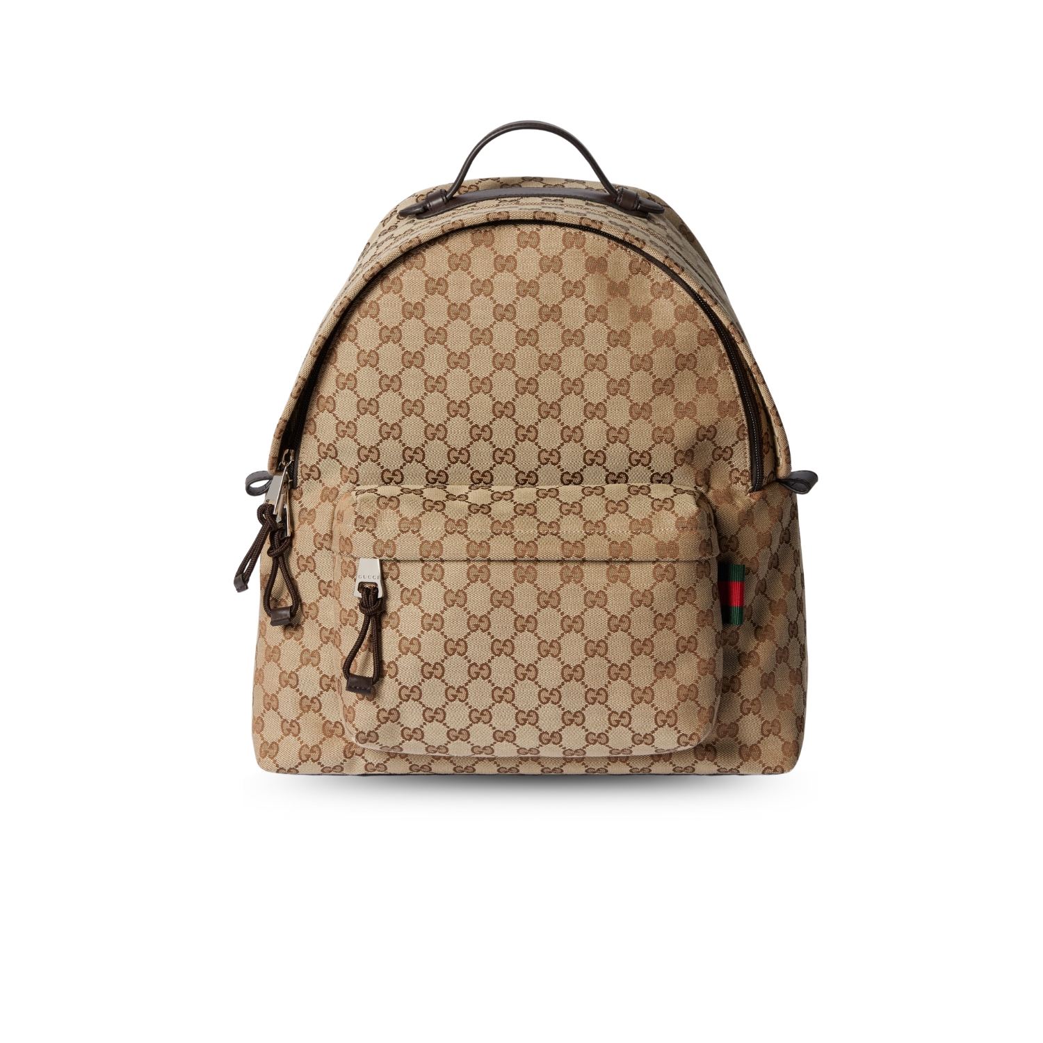 Gvc*1 Medium GG Backpack With Web Beige And Dark Brown For Men 14.2in/36cm 824624 FAEHZ 9795