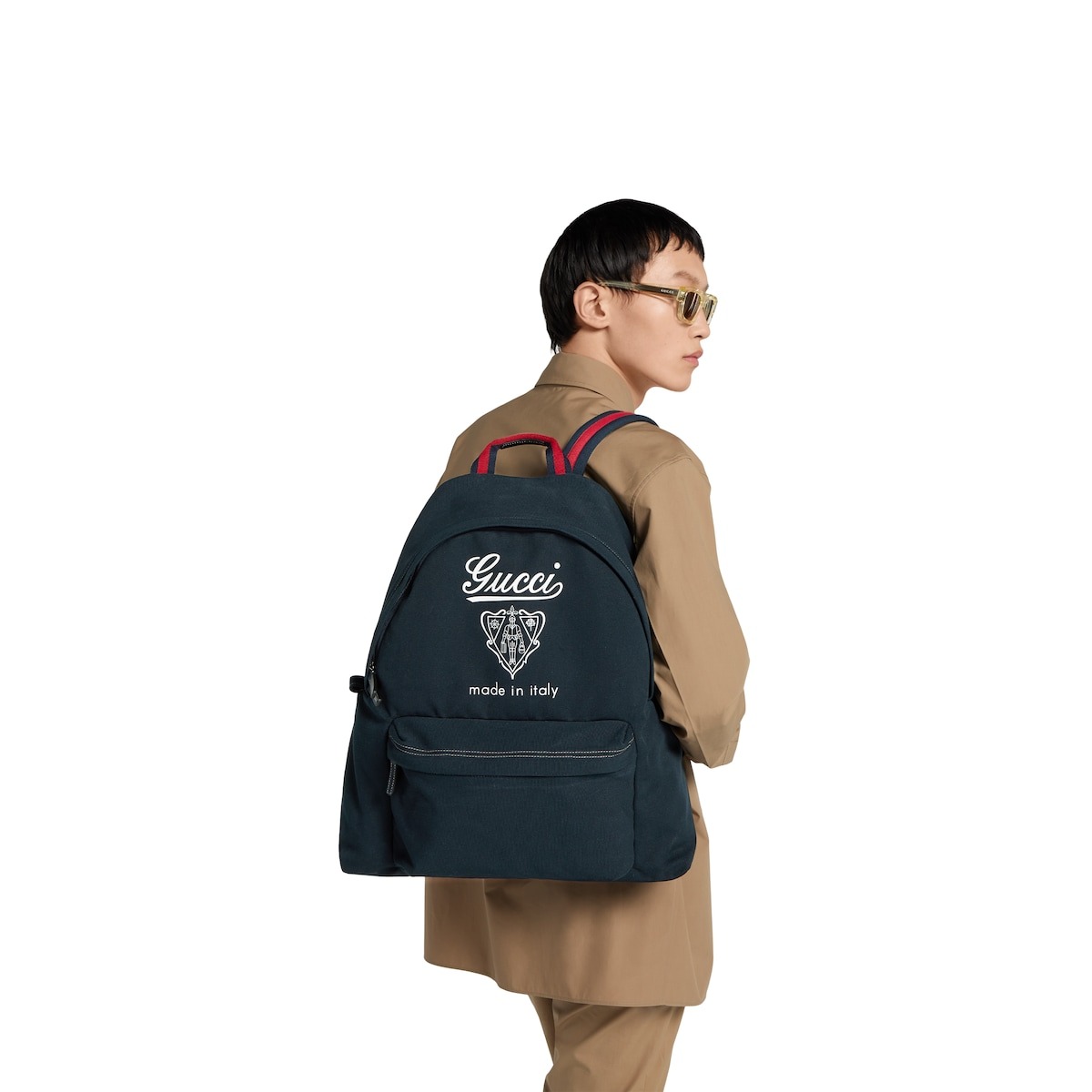 Gvc*1 Medium Printed Canvas Backpack Dark Blue For Men 16.5in/42cm 821643 FAD79 4045