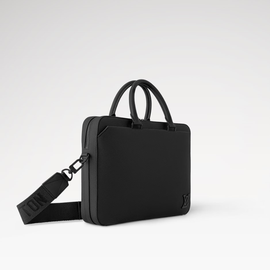 L0vis Vvtt0n Pilot Briefcase Black For Men 15.4in/39cm M23778