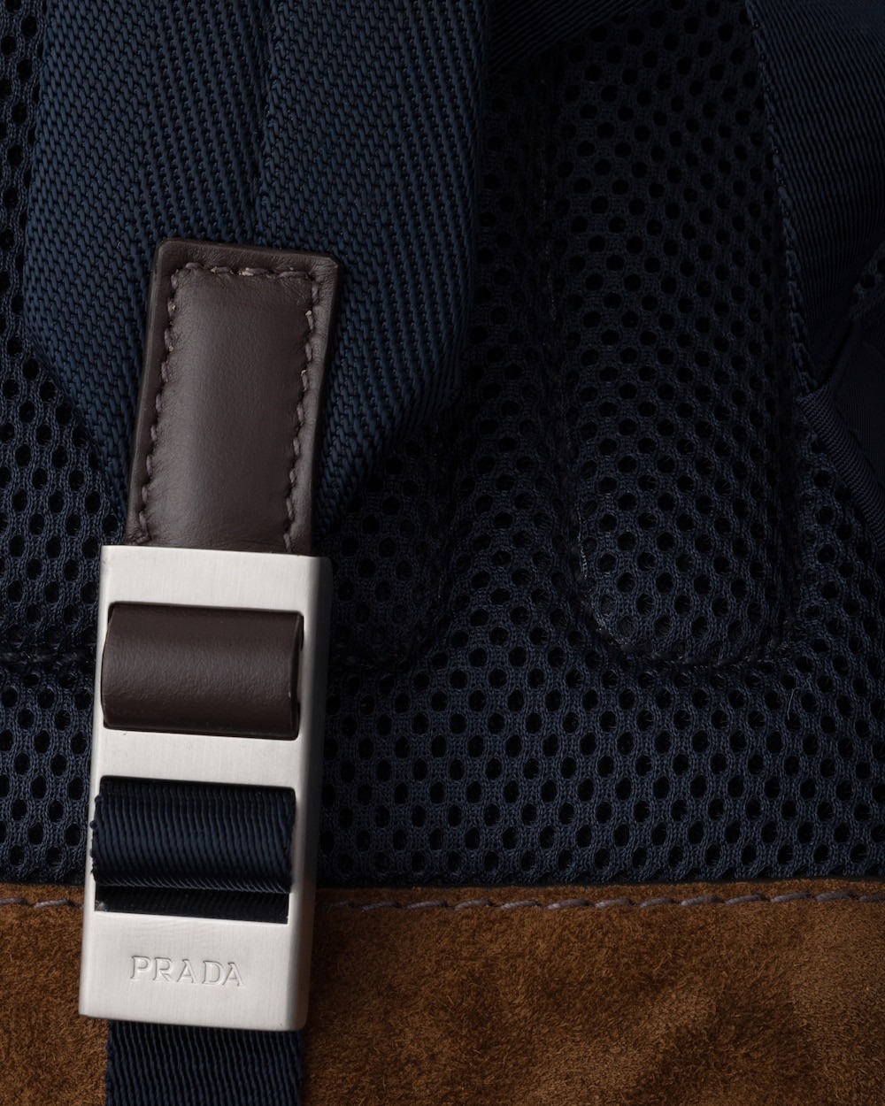 Pra*a Re-Nylon And Leather Backpack Blue For Men 10.6in/27cm 2VZ135_384_F0C1B_V_HYF