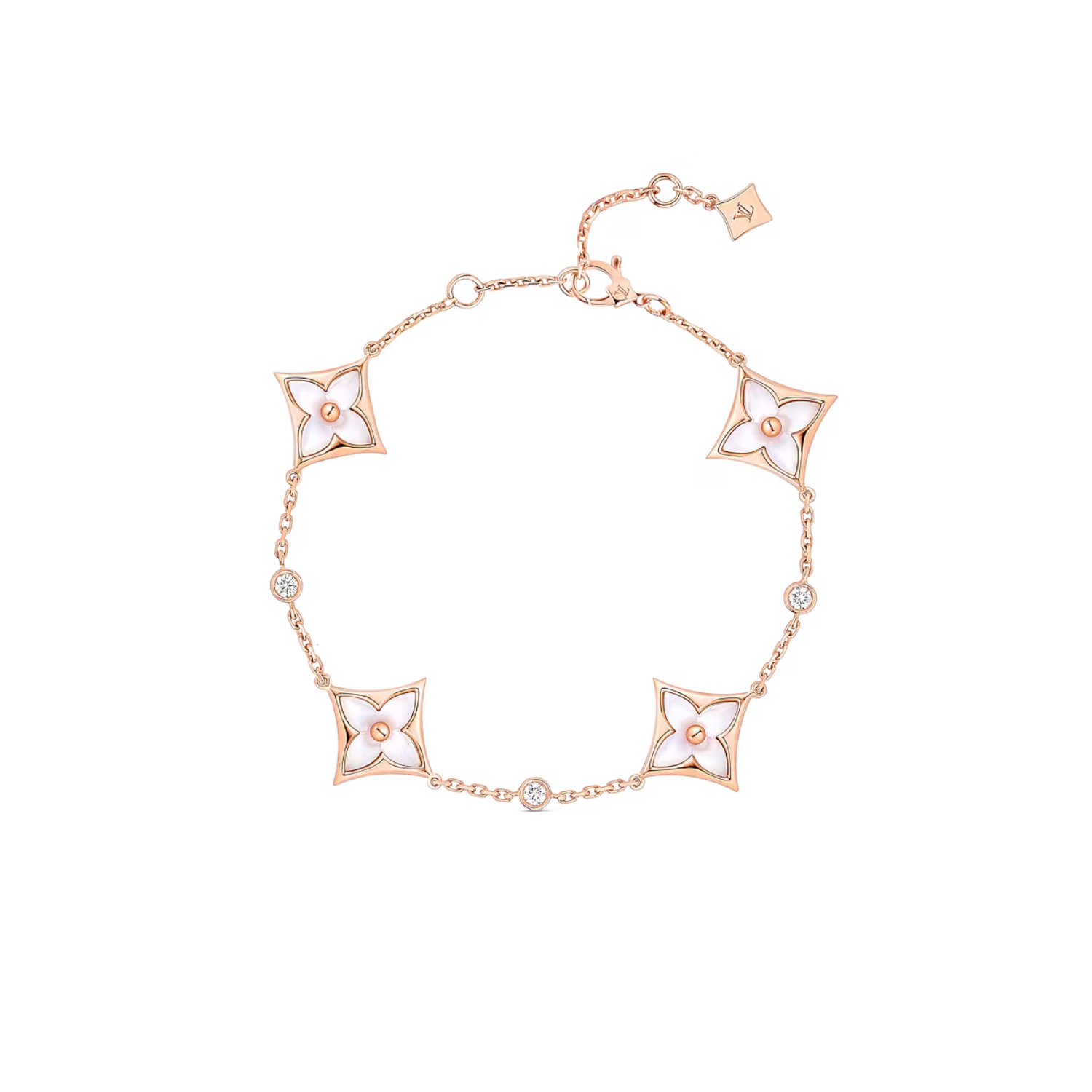 L0vis Vvtt0n Color Blossom BB Multi-Motifs Bracelet Pink-Toned For Women Q05569