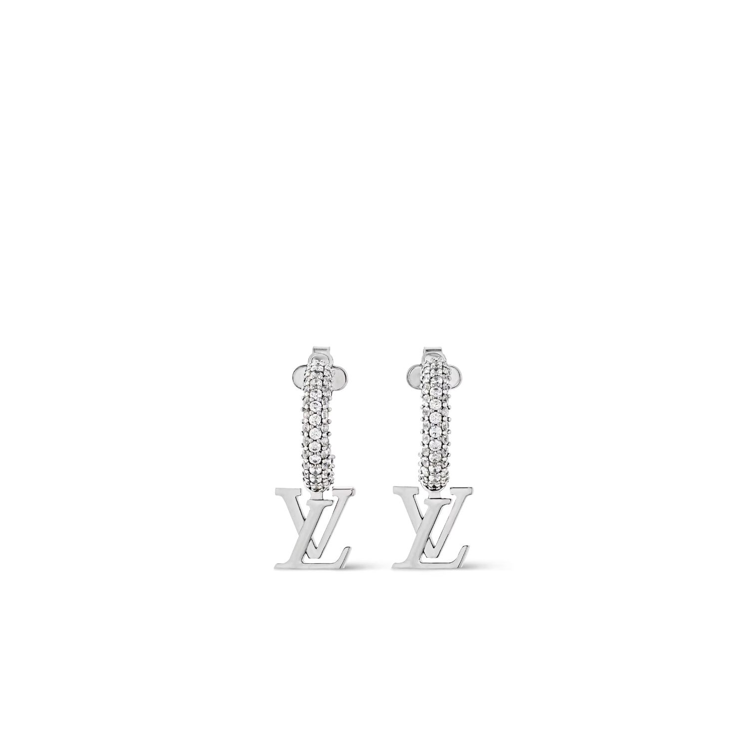 L0vis Vvtt0n Iconic Earrings Silver-Toned For Women – M02276