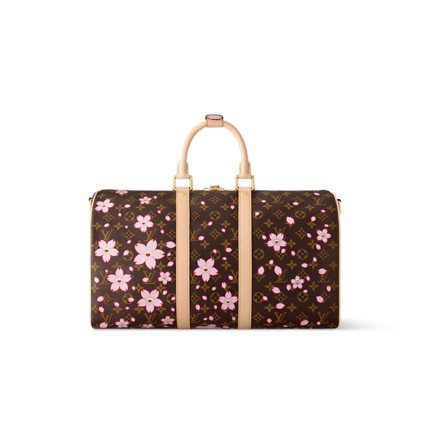 L0vis Vvtt0n LV x Murakami Keepall Bandoulière 45 Sakura Brown 45cm/18in – M13752