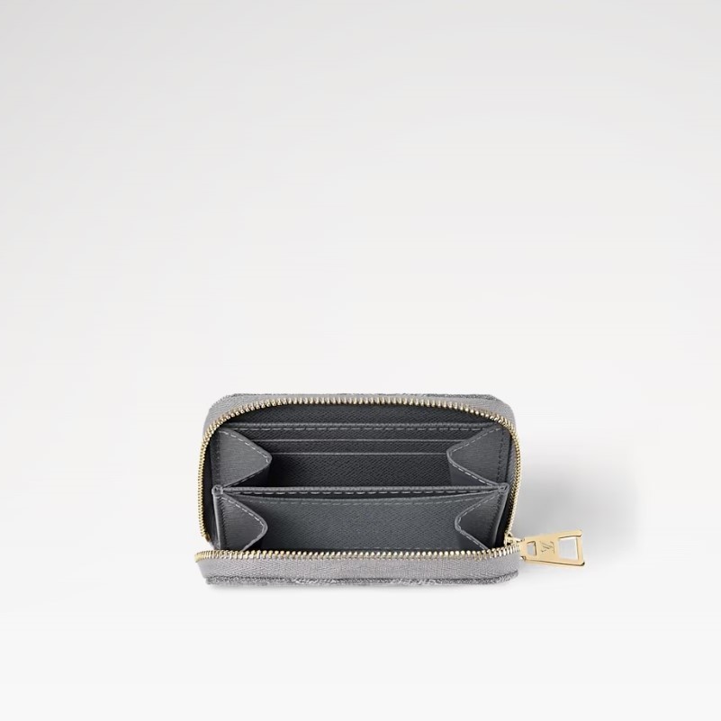 L0vis Vvtt0n Zippy Coin Purse Washed Gray For Women 4.3in/11cm M14277