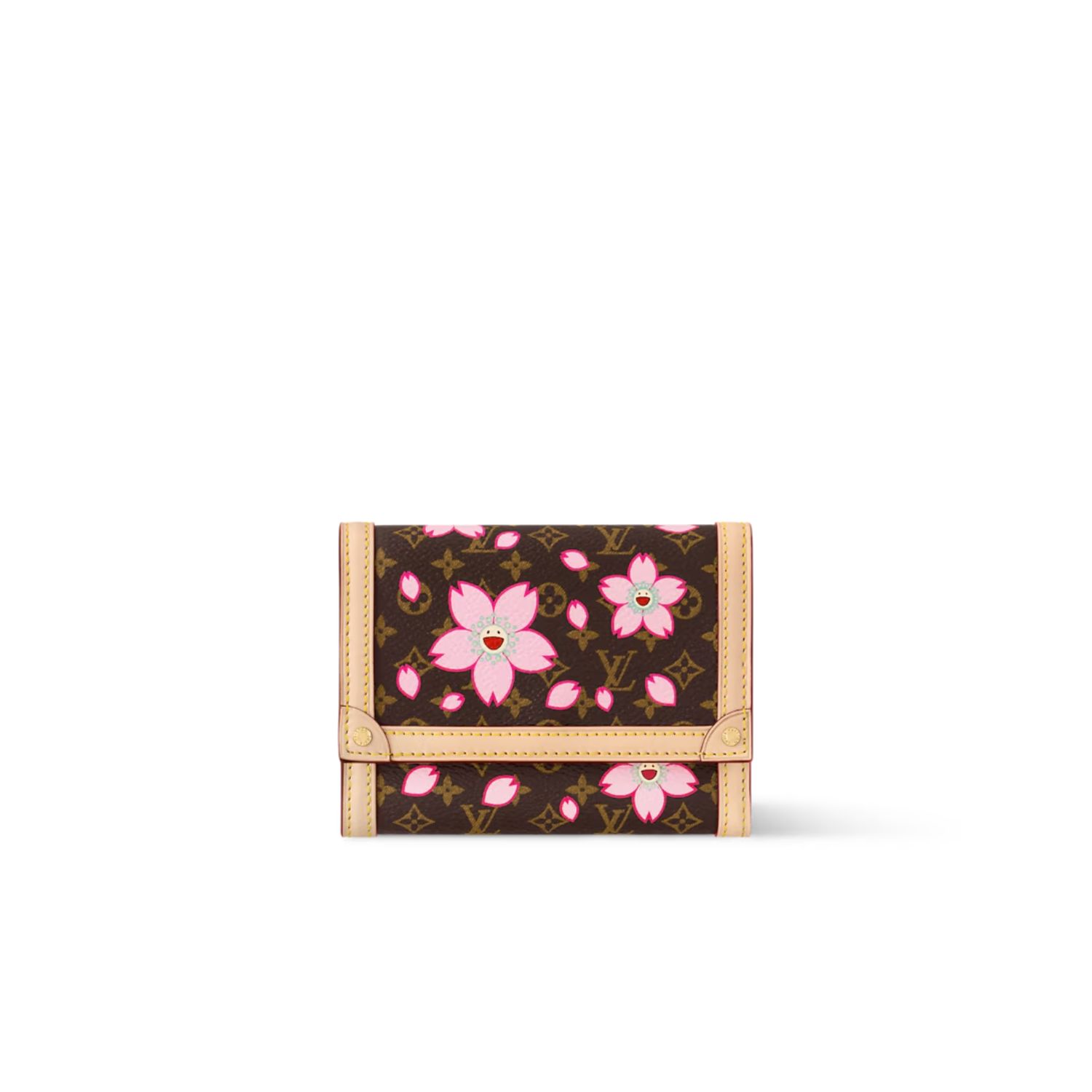 L0vis Vvtt0n LV x TM Victorine Wallet Sakura Brown For Women 12cm/4.7in – M13427