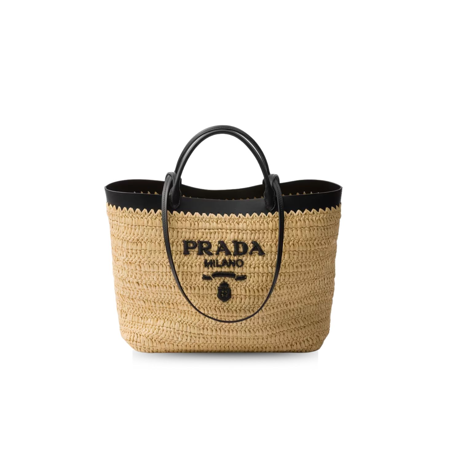 Pra*a Medium Crochet Tote Bag Tan For Women 29cm/11in – 1BG499_2M2Q_F0I55_V_GOO